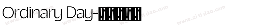 Ordinary Day字体转换
